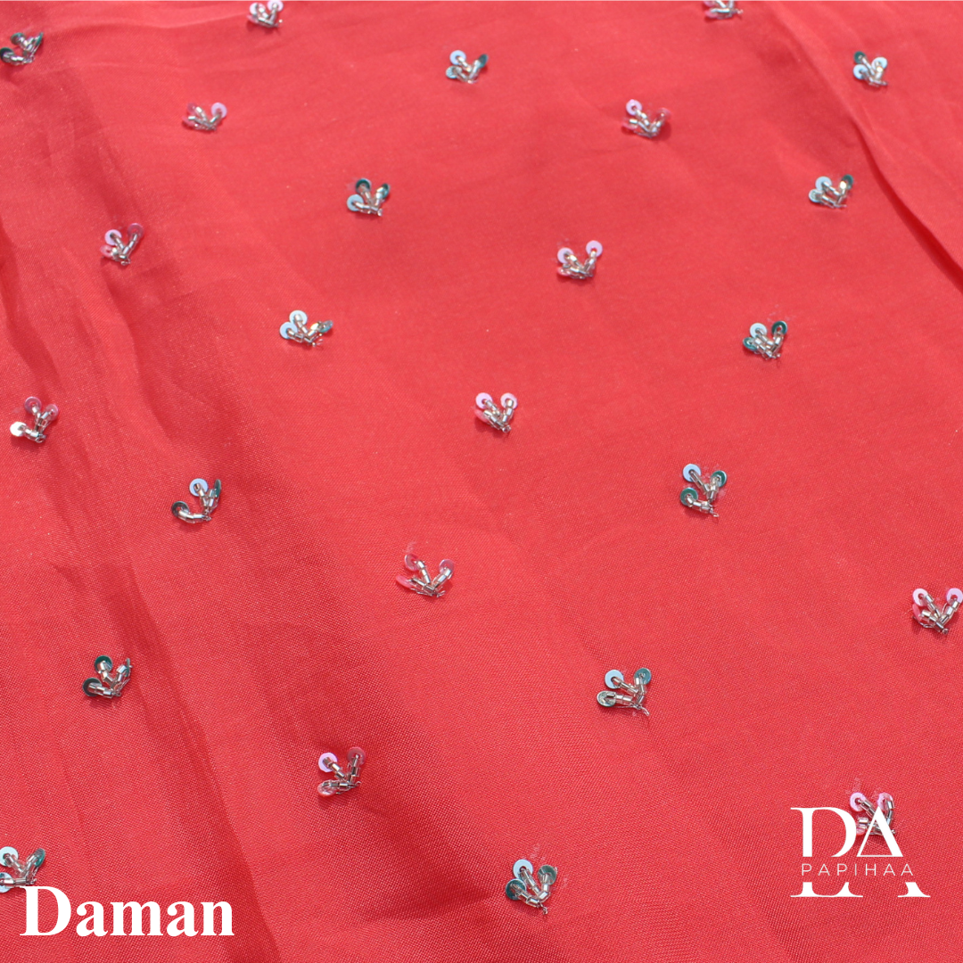 Heavy Beadwork Organza Unstitched Set