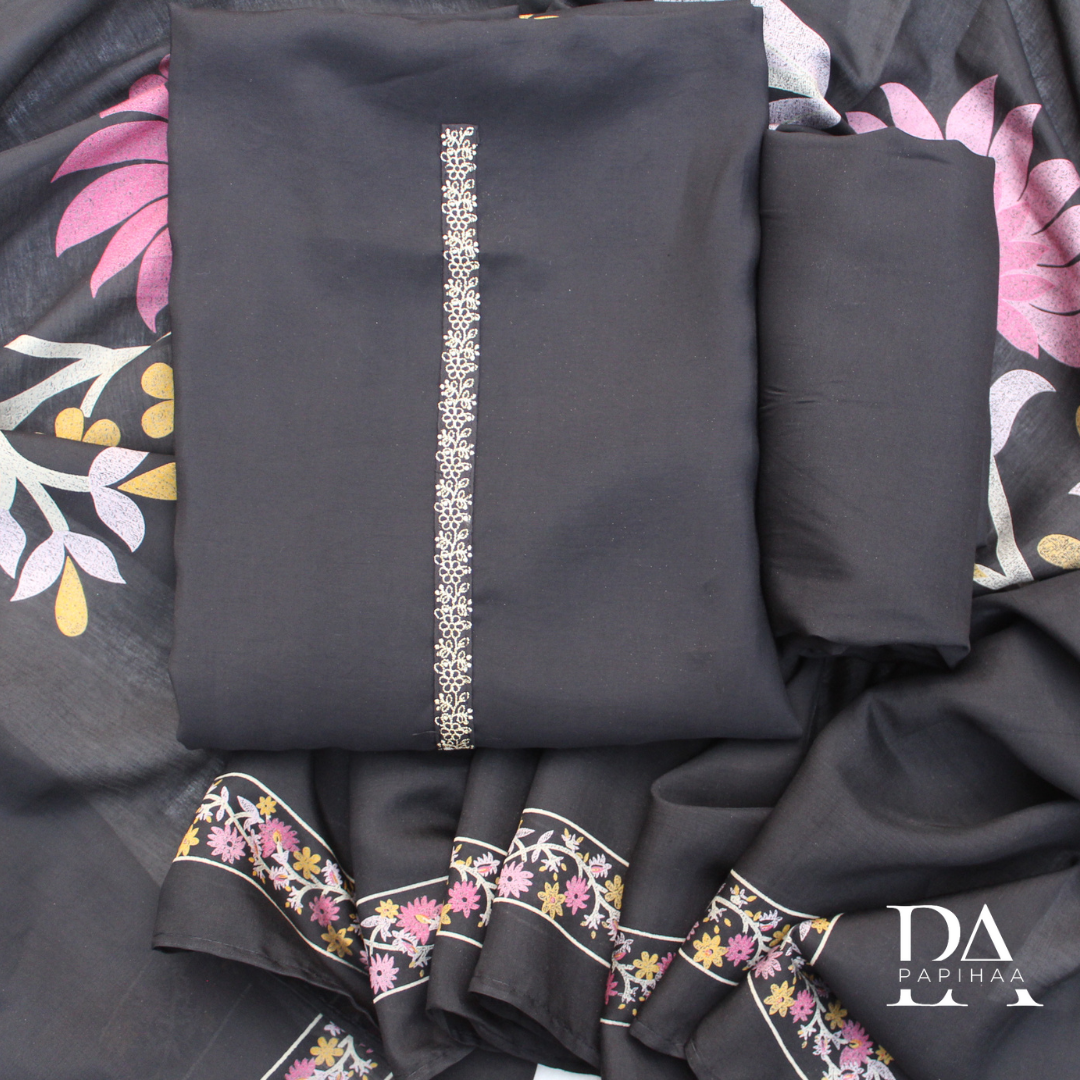 Soft Muslin Digital Print Unstitched Suit Set