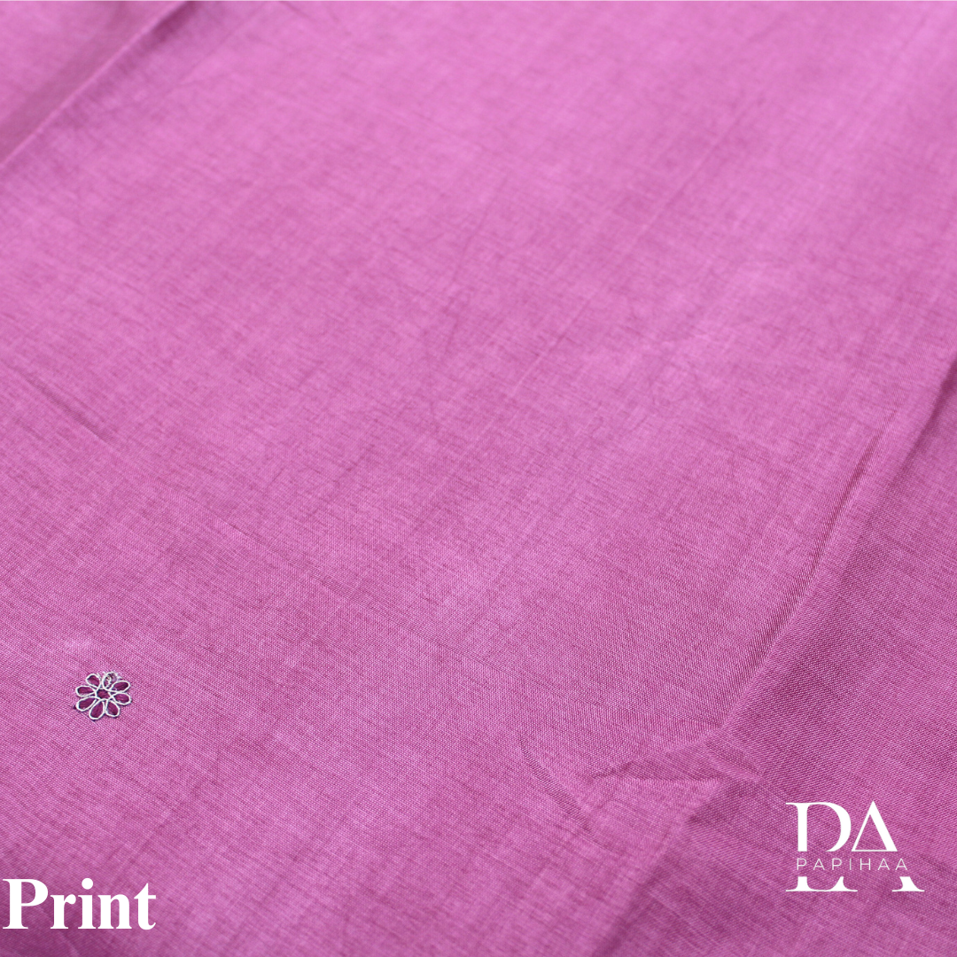 Jashn Mauve Colored Roman Silk Semistitched Set