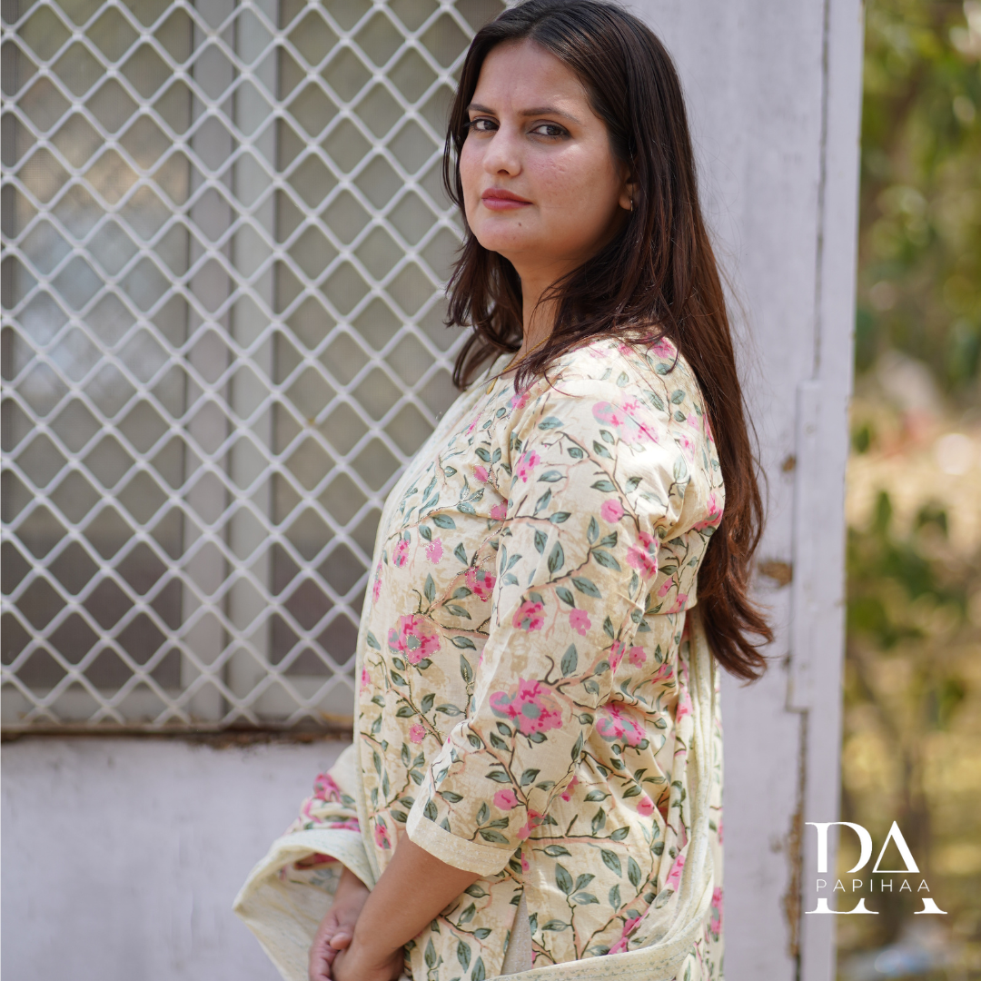 Butter Yellow Afgani Style Readymade Suit