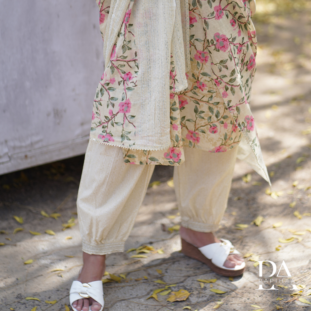 Butter Yellow Afgani Style Readymade Suit