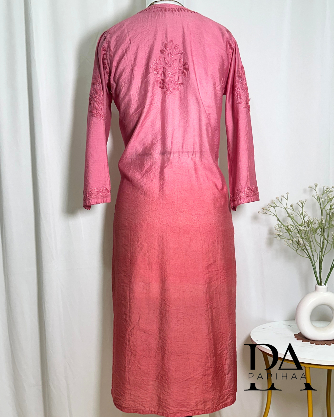 Nadiya Chanderi Ombre Chikankari Kurti